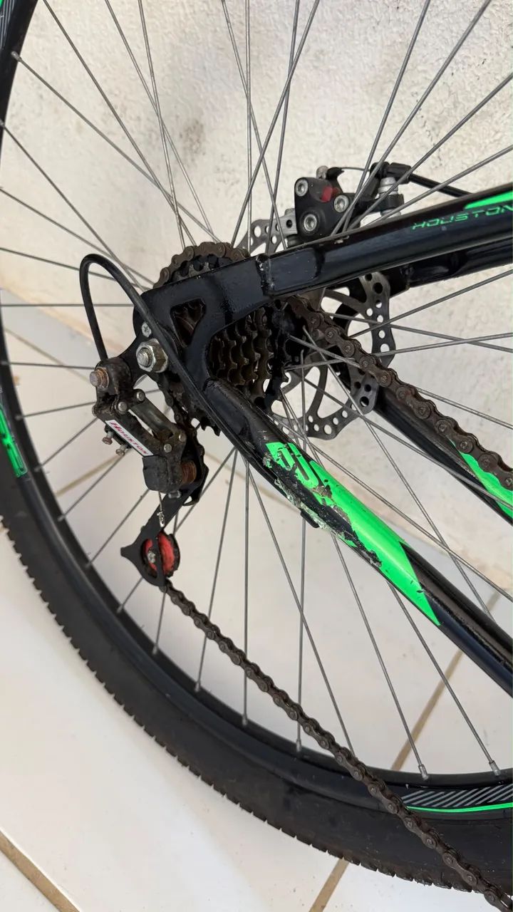 Bicicleta Houston Aro 29 Preta e Verde  - Foto 2