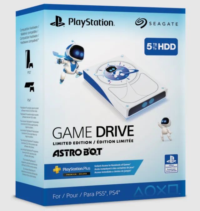 Game Drive Limited Edition Astro Bot PS5/PS4 5TB HDD Seagate