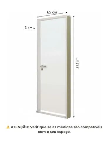 1 Kit Porta de Madeira Lisa Branca 65cm x 212cm com Batente - Nova - Foto 3