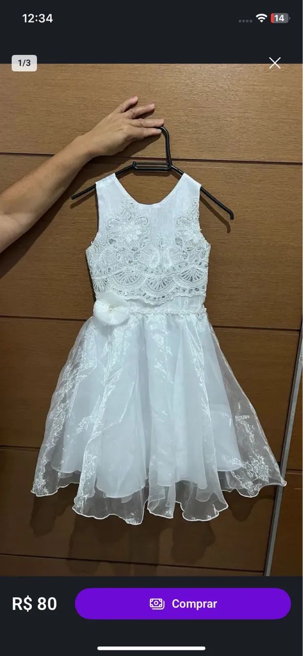Vestido batizado  6/7 anos 