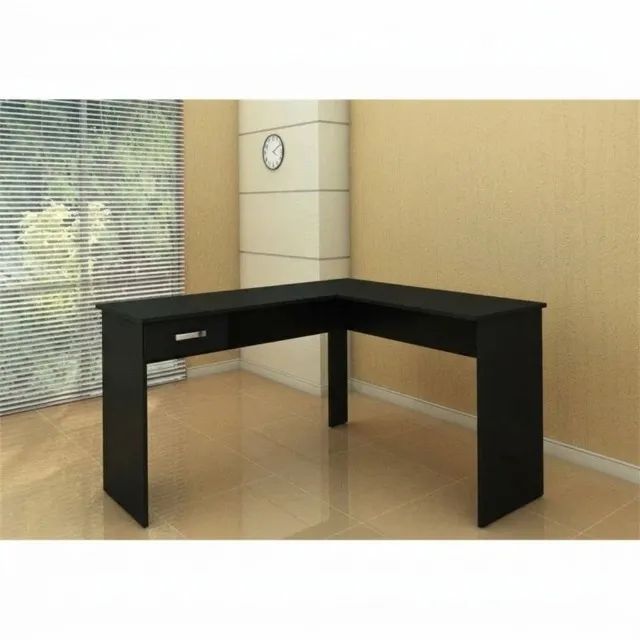 Mesa em L na cor preta nova 