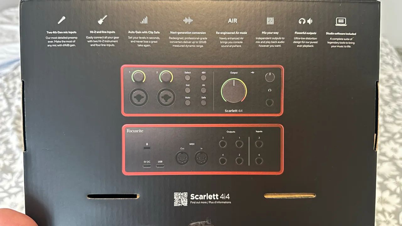 Focusrite Scarlett 4i4 4ª Geração 6 Meses de Uso Completa - Foto 6