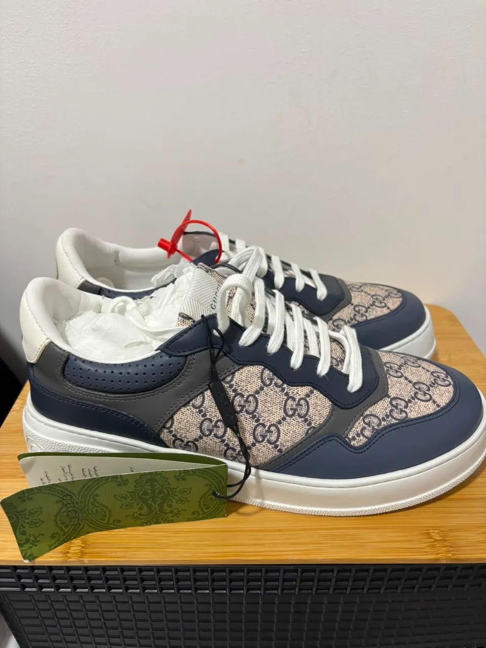 Tênis Gucci Ace Sneaker Canvas Blue  - Foto 2