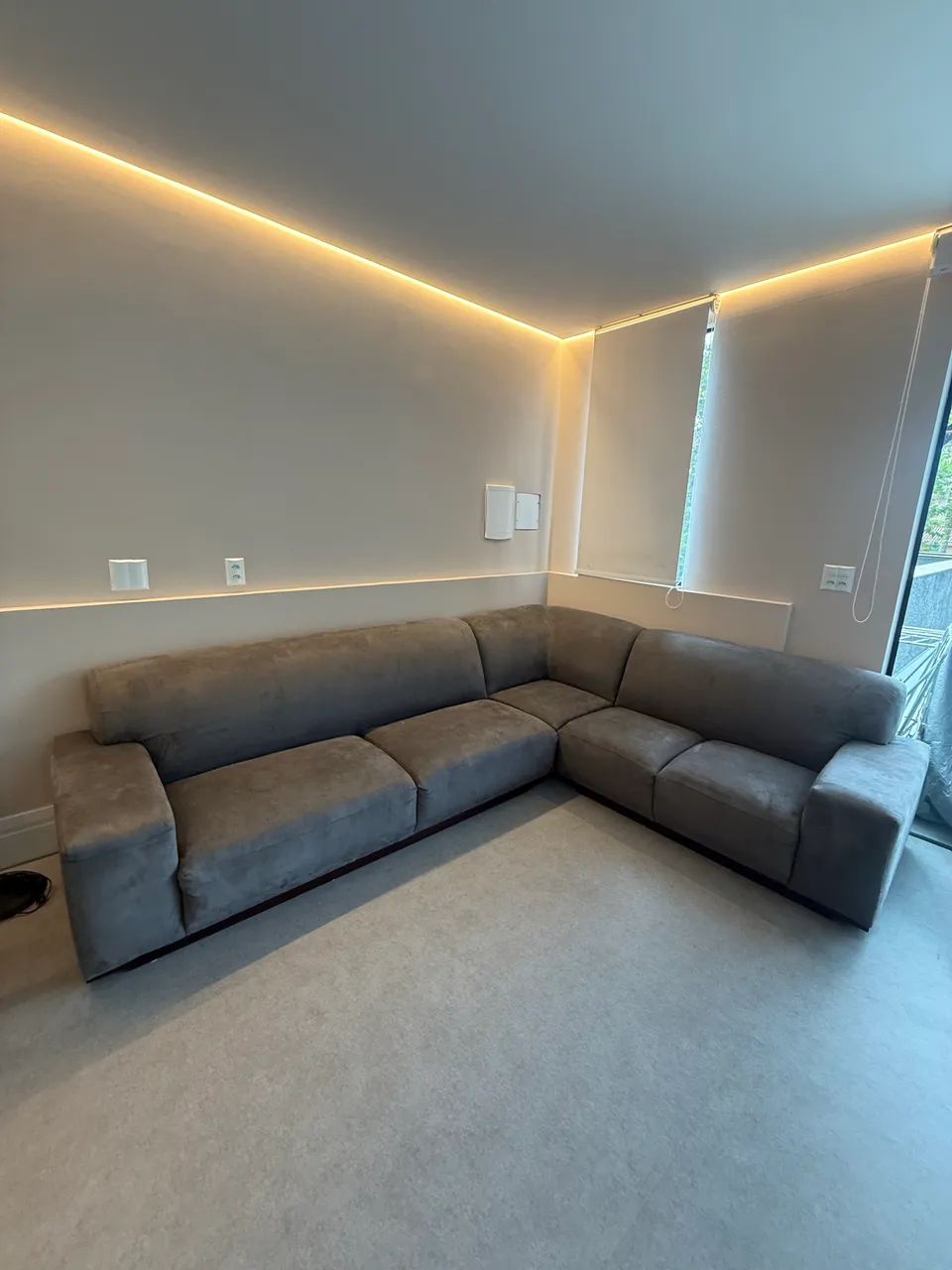 Sofá 6 lugares cinza