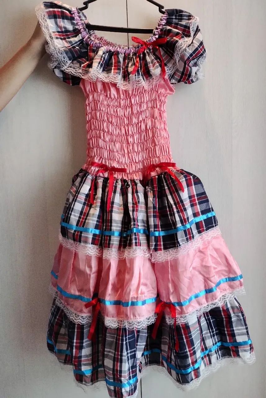Vestido junino Tam 16 novinho - Foto 2