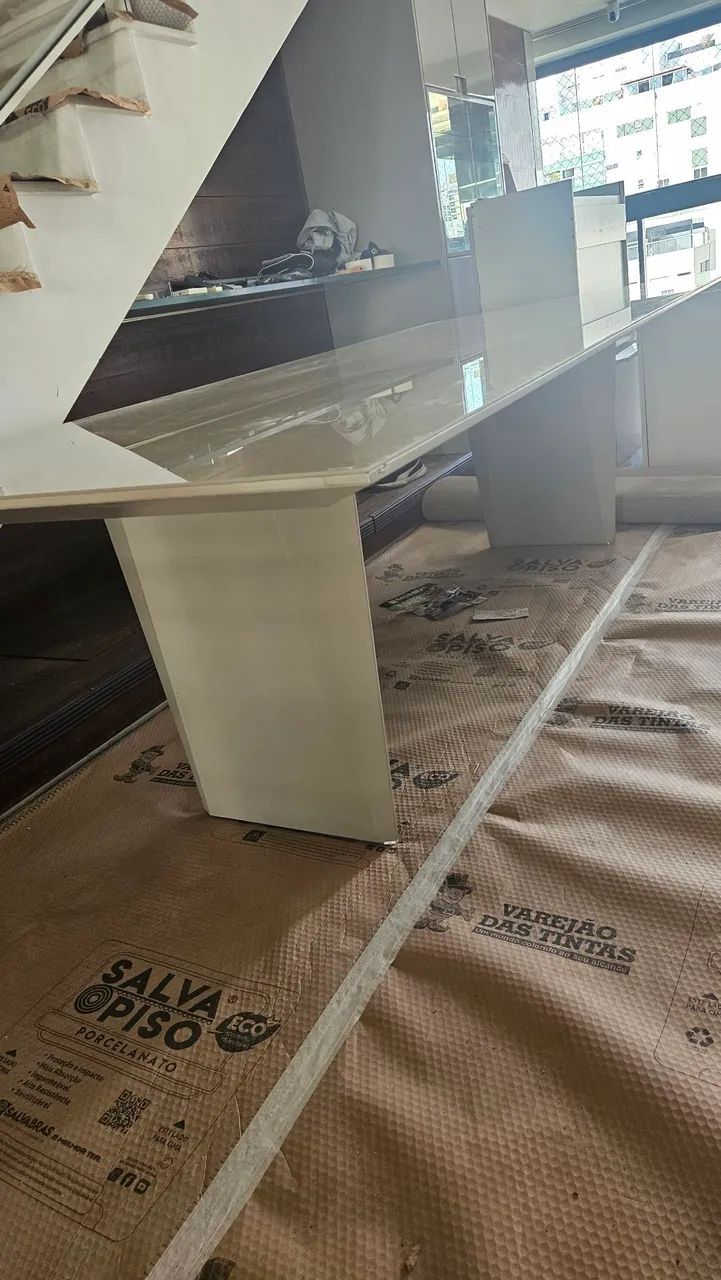 MESA DE LACA E VIDRO 10 LUGARES - Foto 4