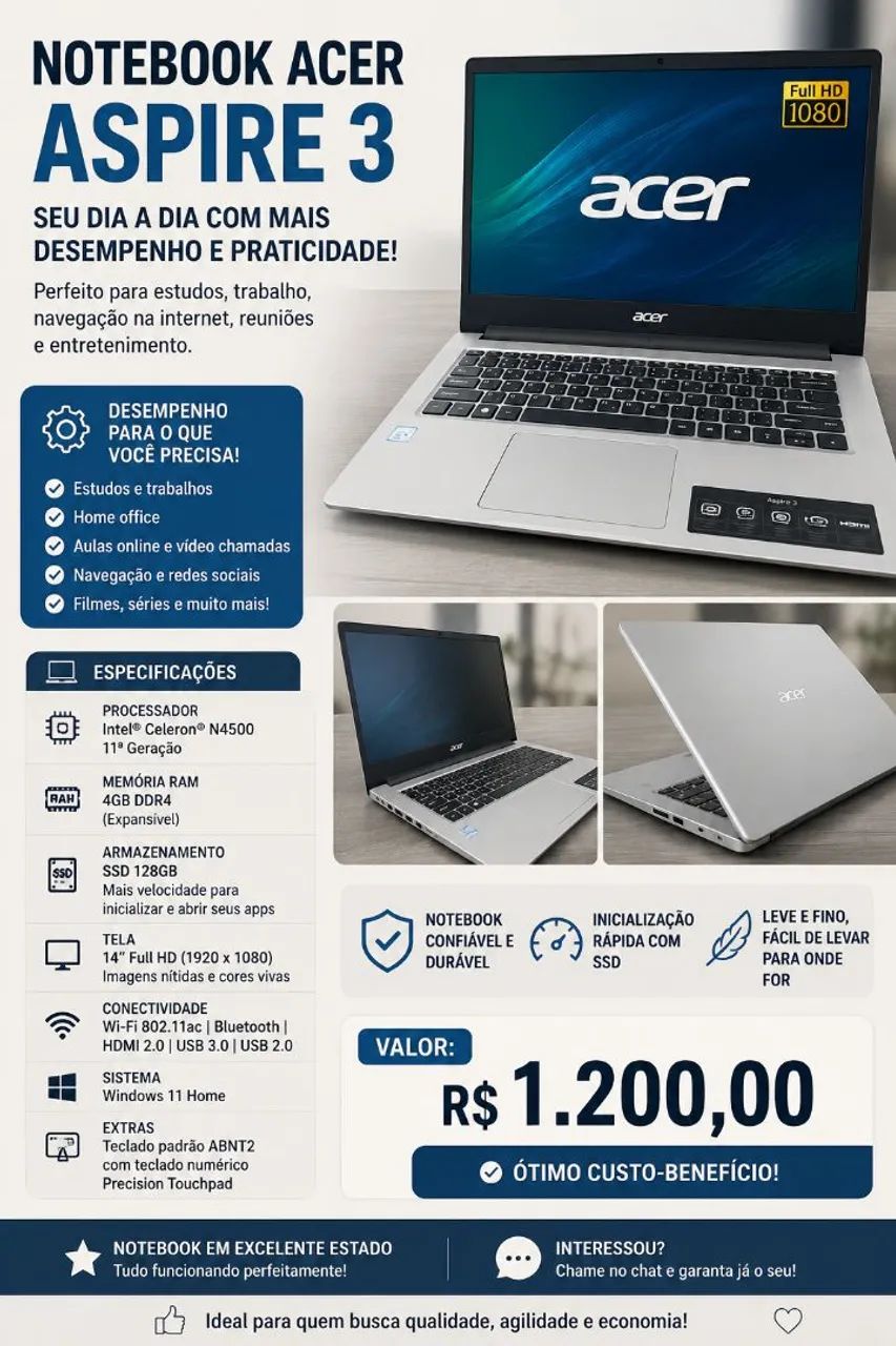 Notebook ótima oportunidade, excelente estado  - Foto 3