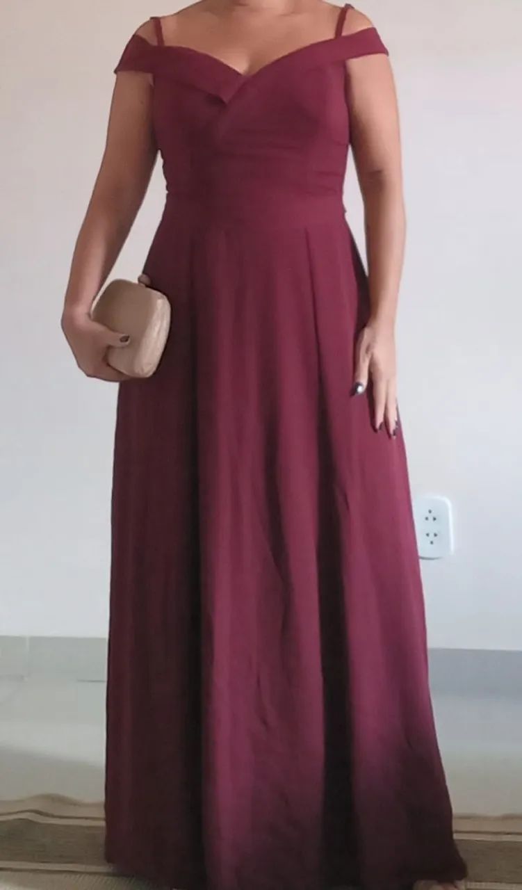 VESTIDO LONGO MARSALA - Foto 2