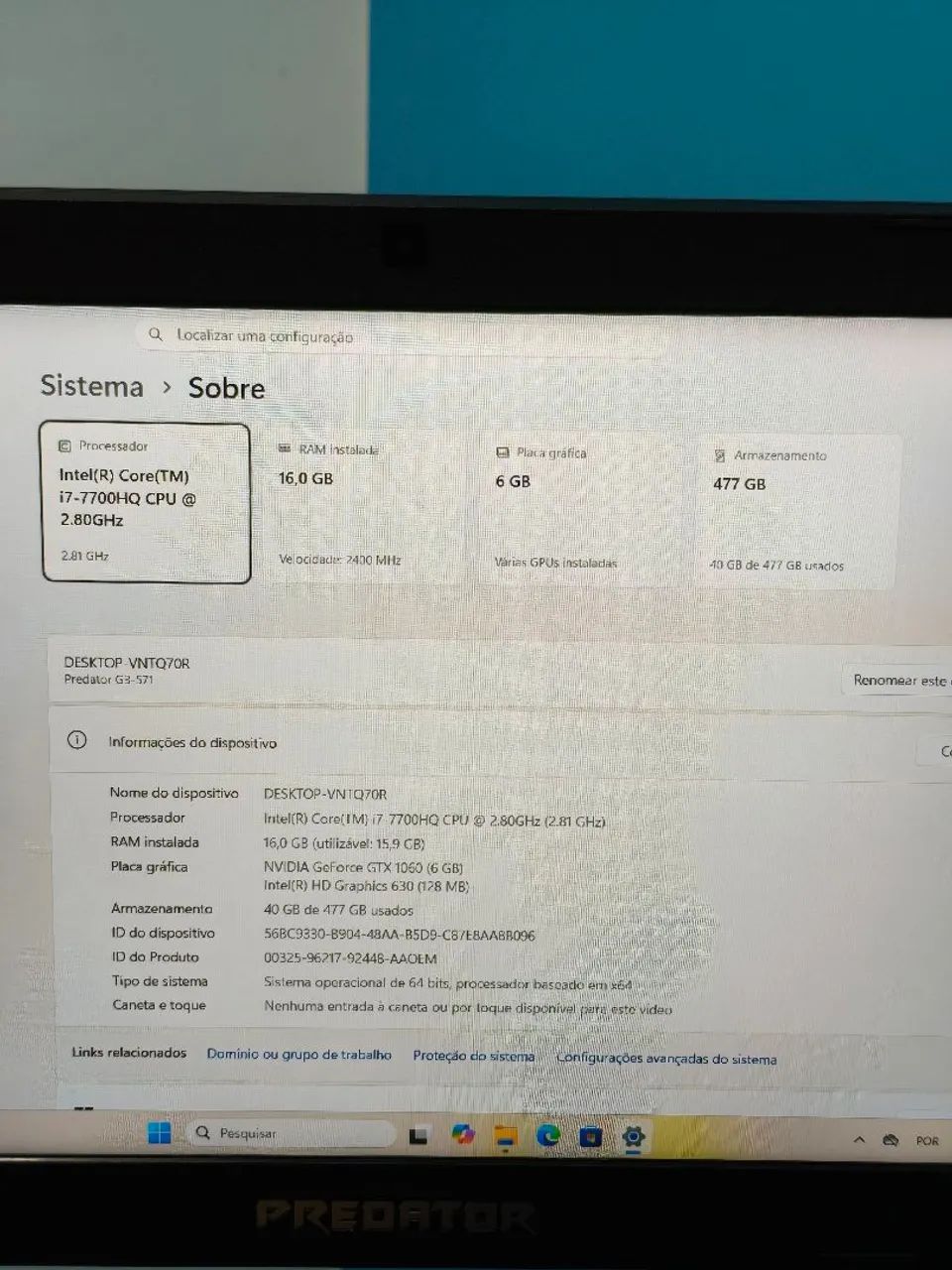 Notebook Gamer Acer Helios Predator - Foto 4