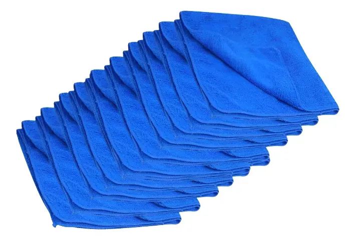 Flanela Microfibra 40x40 Nobre (Pacote Com 10 Unidades) Azul e Vermelha - R$36,90 Pack - Foto 2