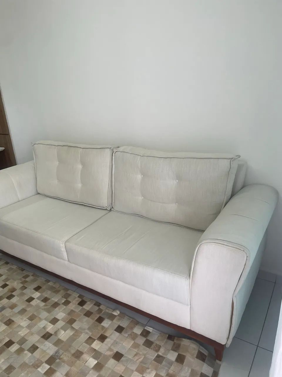 Sofá 3 lugares linho - Foto 2