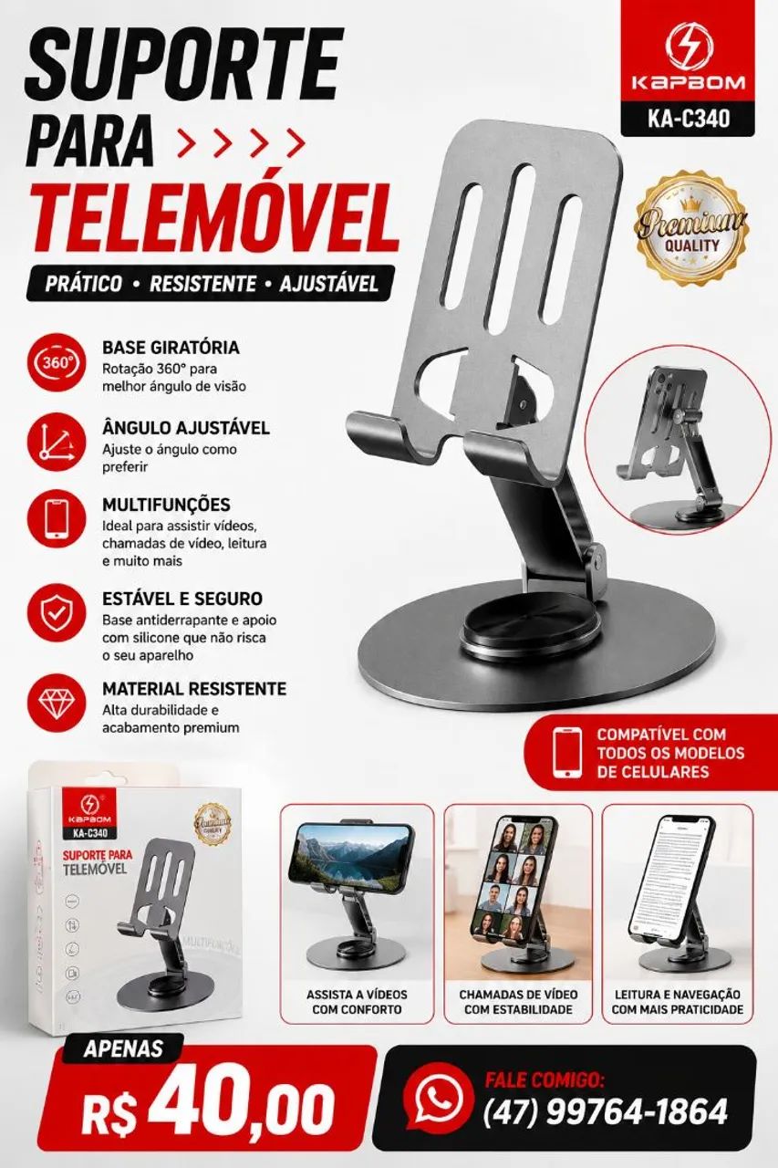 Suporte p/ celular mesa