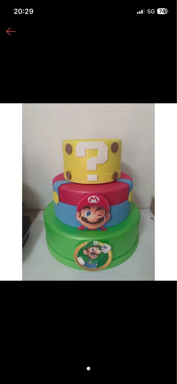 Bolo de isopor para decoração 