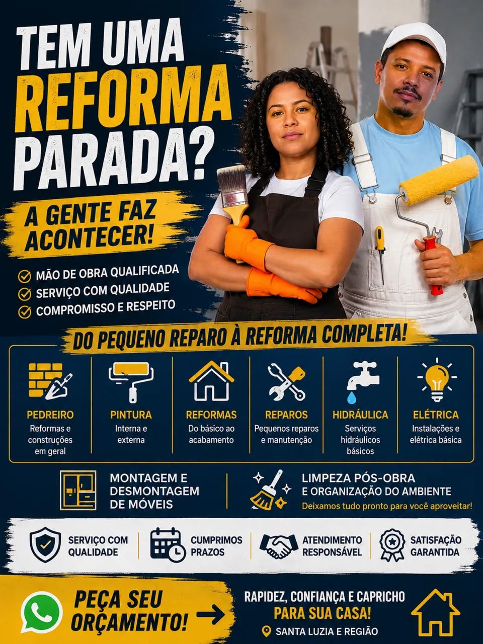 REFORMA, PINTURA E REPAROS | ORÇAMENTO GRÁTIS
