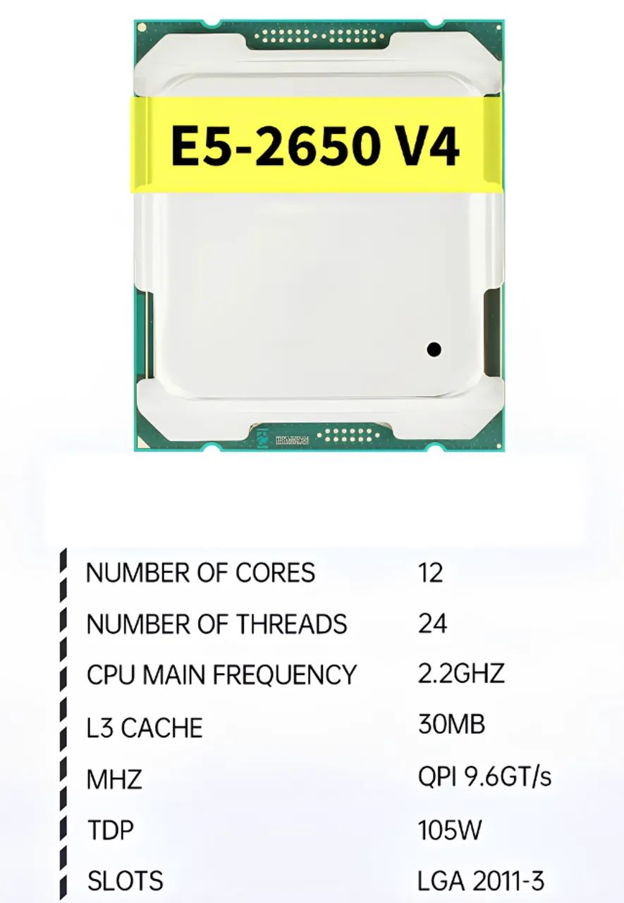 KIT XEON, PLACA MÃE X99 + XEON 2650 V4 + 16 GB DDR4 2133 MHz ECC