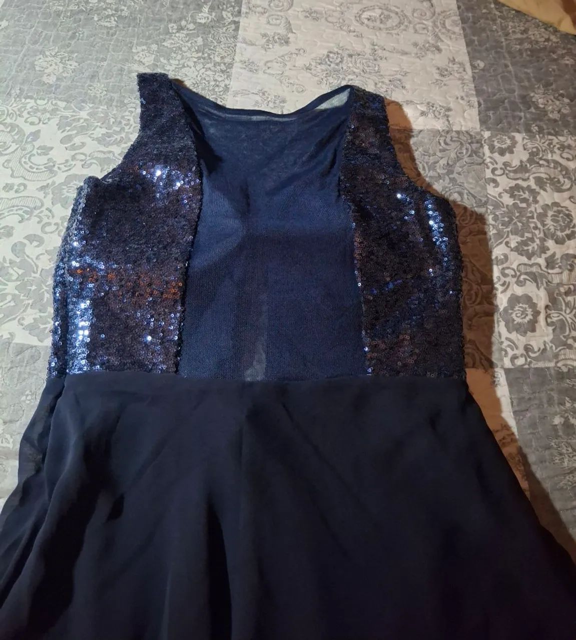 Vestido Longo Azul bordado - Foto 2