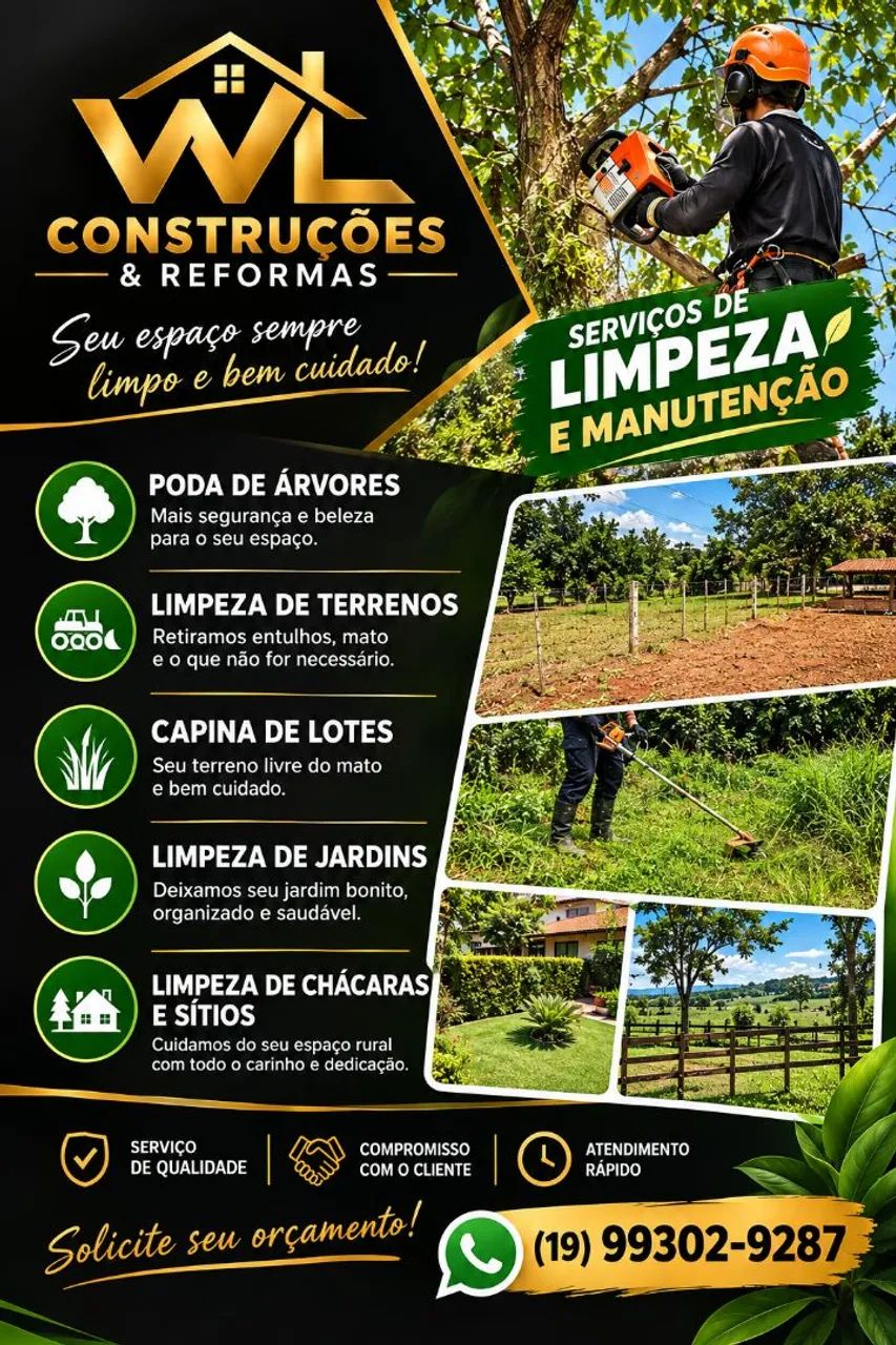Serviços de motosserra etc...