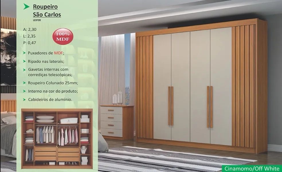 Guarda Roupa Casal MDF - promoção  - Foto 2