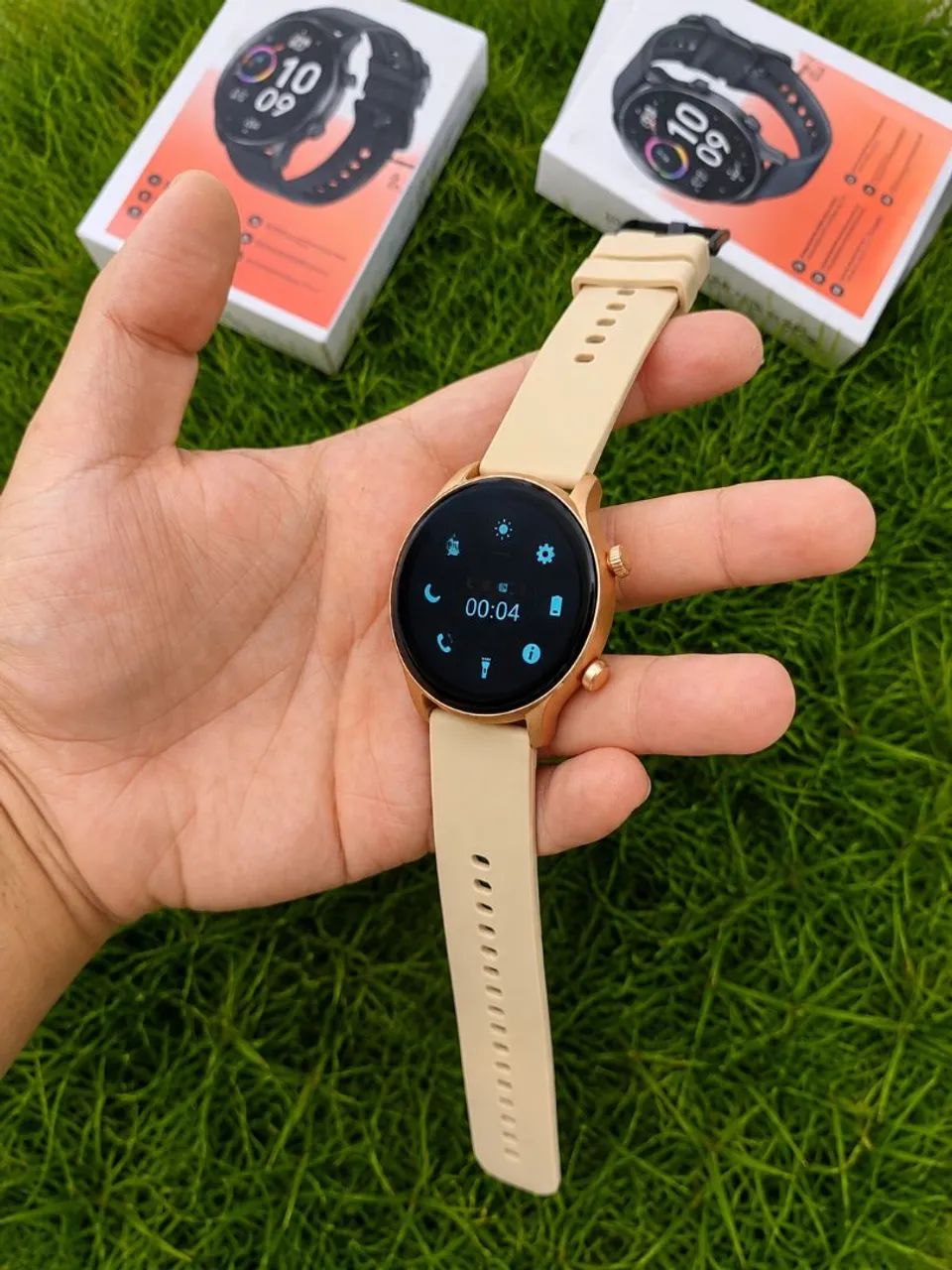 Smartwatch Zeblaze Btalk 3 Plus Dourado Gold - Foto 3