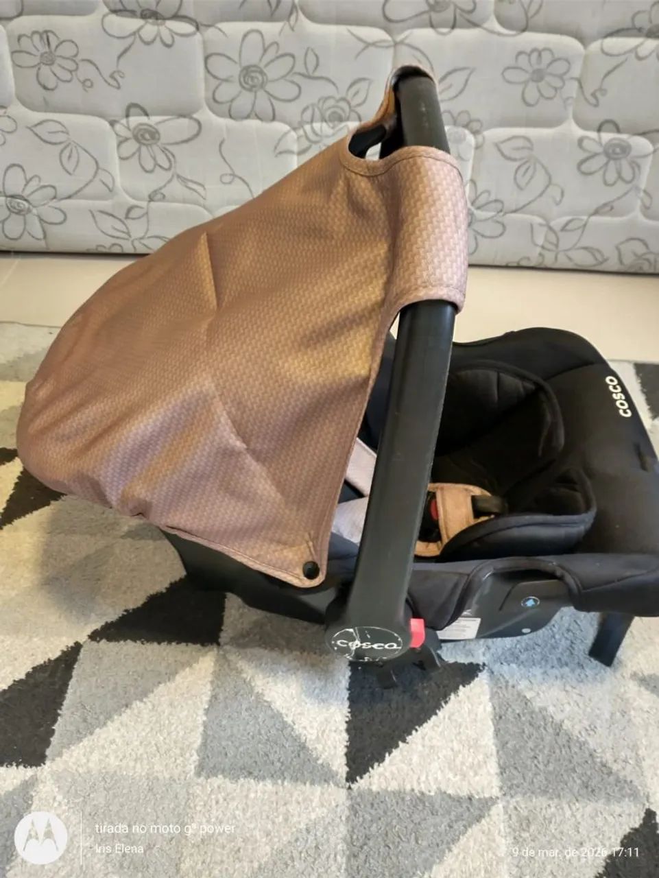 Carrinho Bebê Travel System Toffy Duo Cosco - Bege - Foto 4