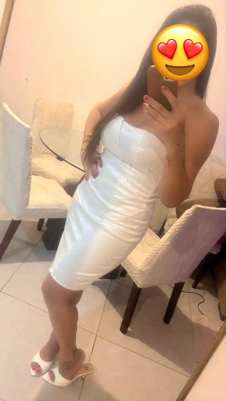 Vestido branco lindíssimo acetinado* - Foto 3