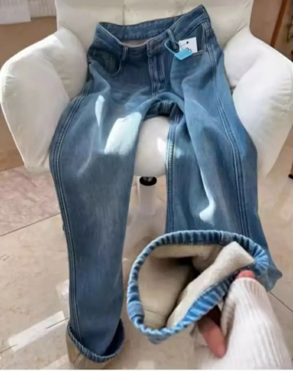 Calça jeans forrada  - Foto 4