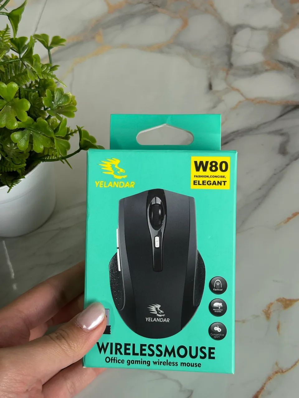 Mouse Sem Fio Yelandar W80 2.4GHz 
