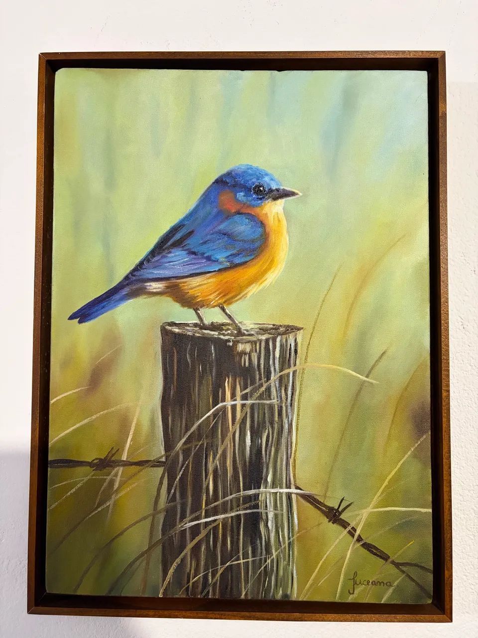 Pintura de tinta a óleo com moldura flutuante - Foto 3
