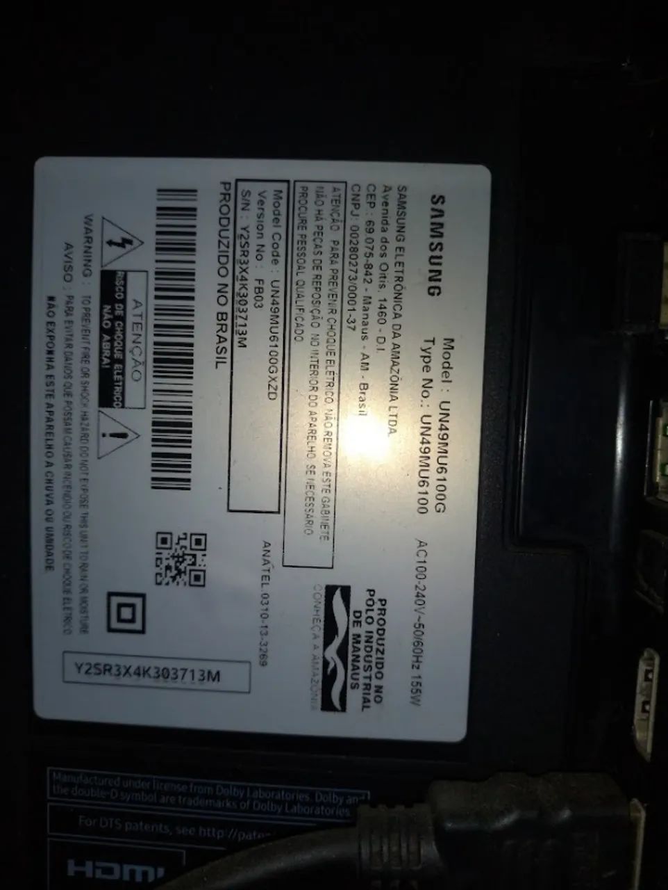 Smart TV Samsung 49" [TELA QUEBRADA] - Foto 2