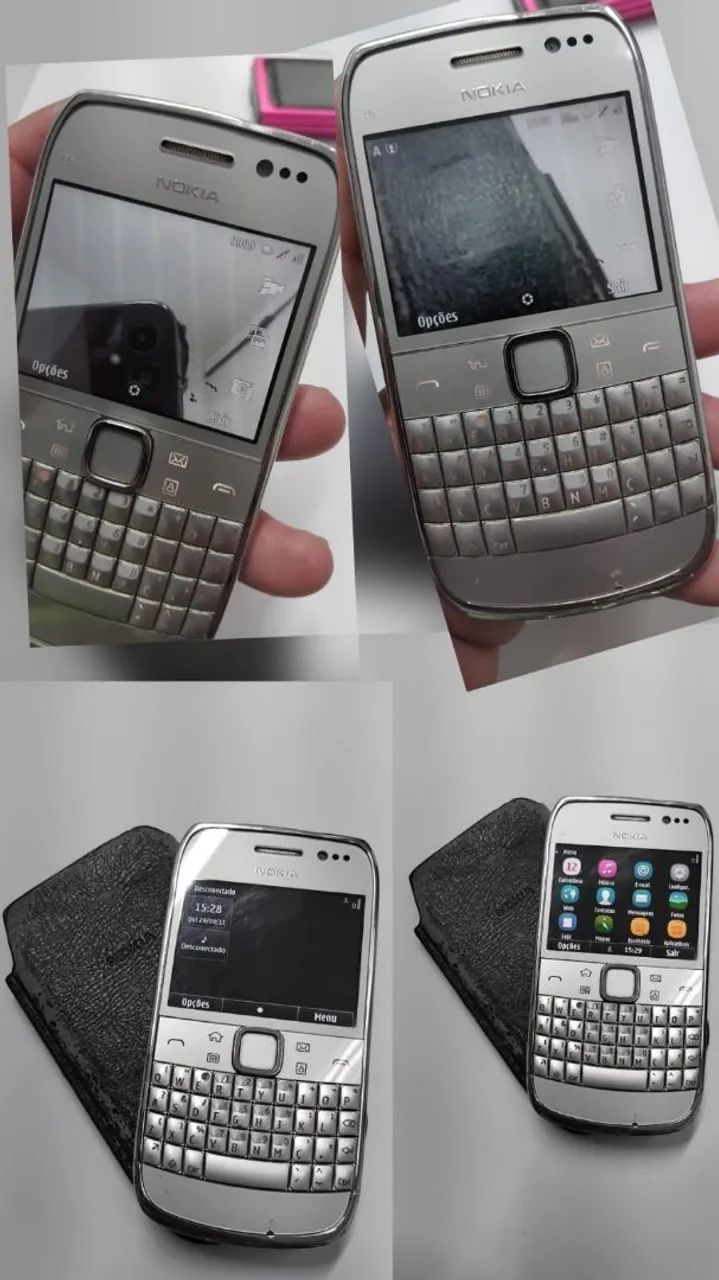 Celular antigo Nokia E6 com caixa