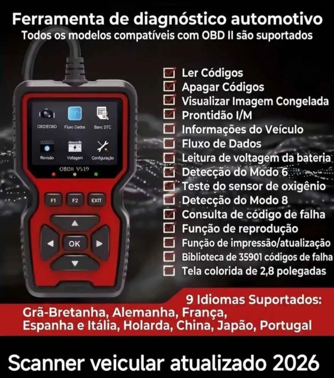 Scanner diagnóstico automotivo OBD2 - Foto 5
