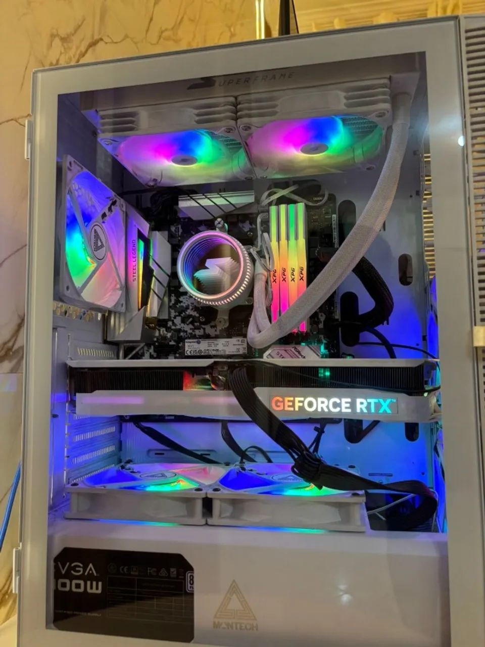 PC Gamer Full White RGB RTX 4070 + RYZEN 5 5600x