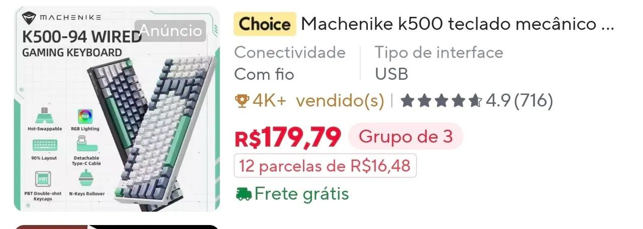 Teclado mecânico Machenike K500 - Foto 5