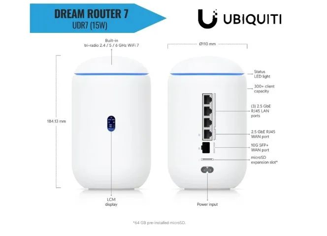 Ubiquiti Unifi Cloud Gateway Dream Router 7 