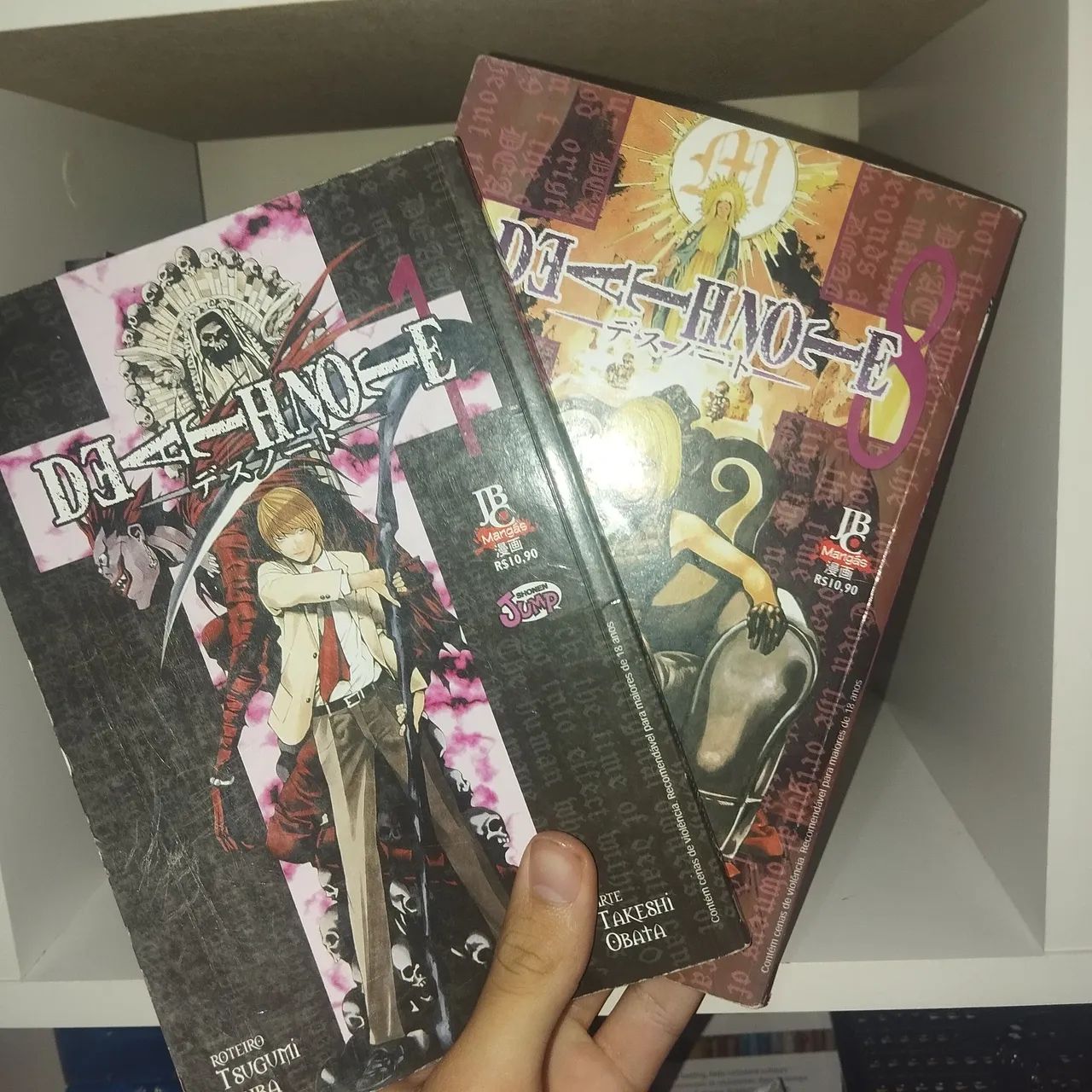 Death note antigo Volume 1 e 8