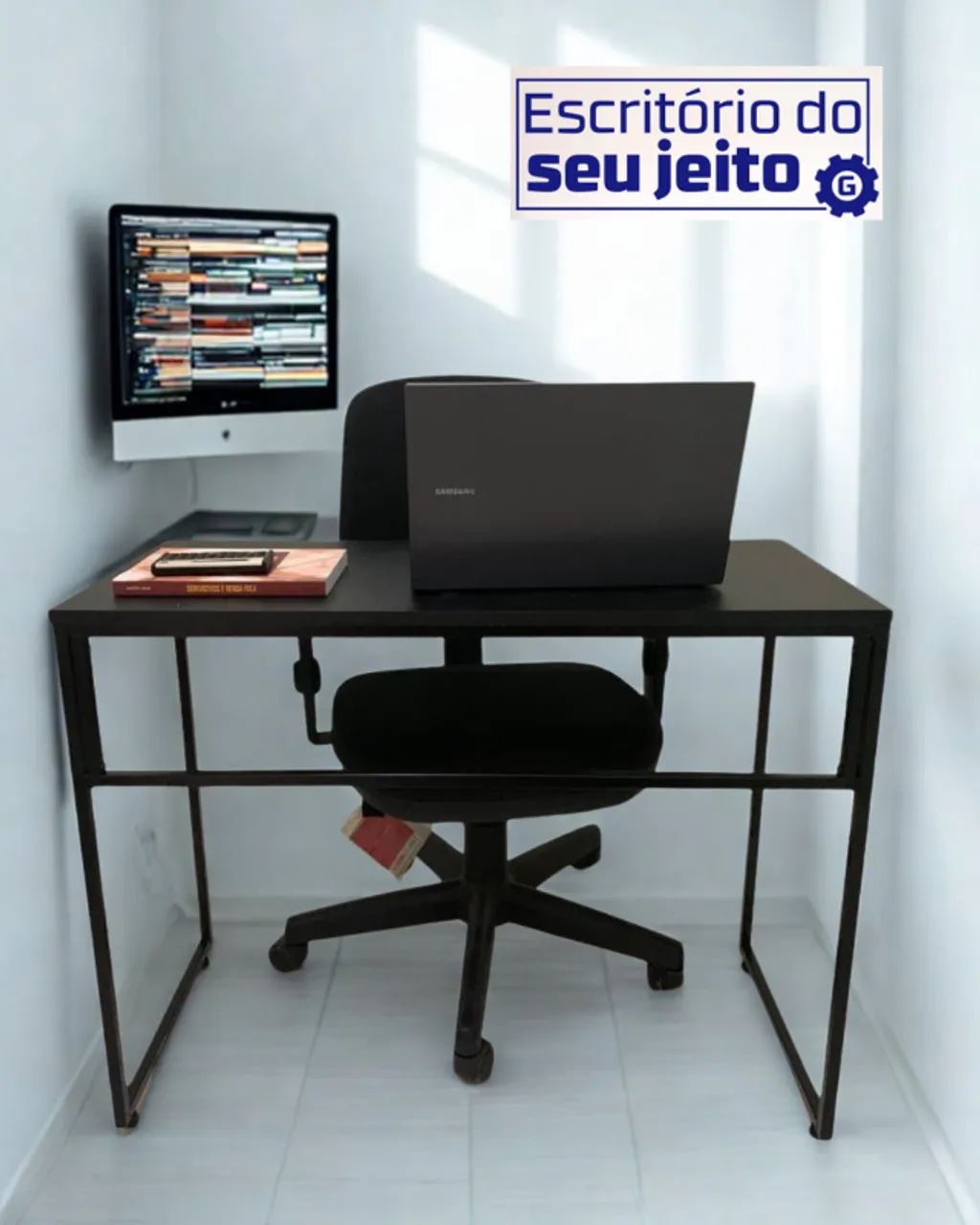 Mesa de Estudo Reforçada NOVA Escrivaninha Industrial Multiuso para Computador Notebook - Foto 2
