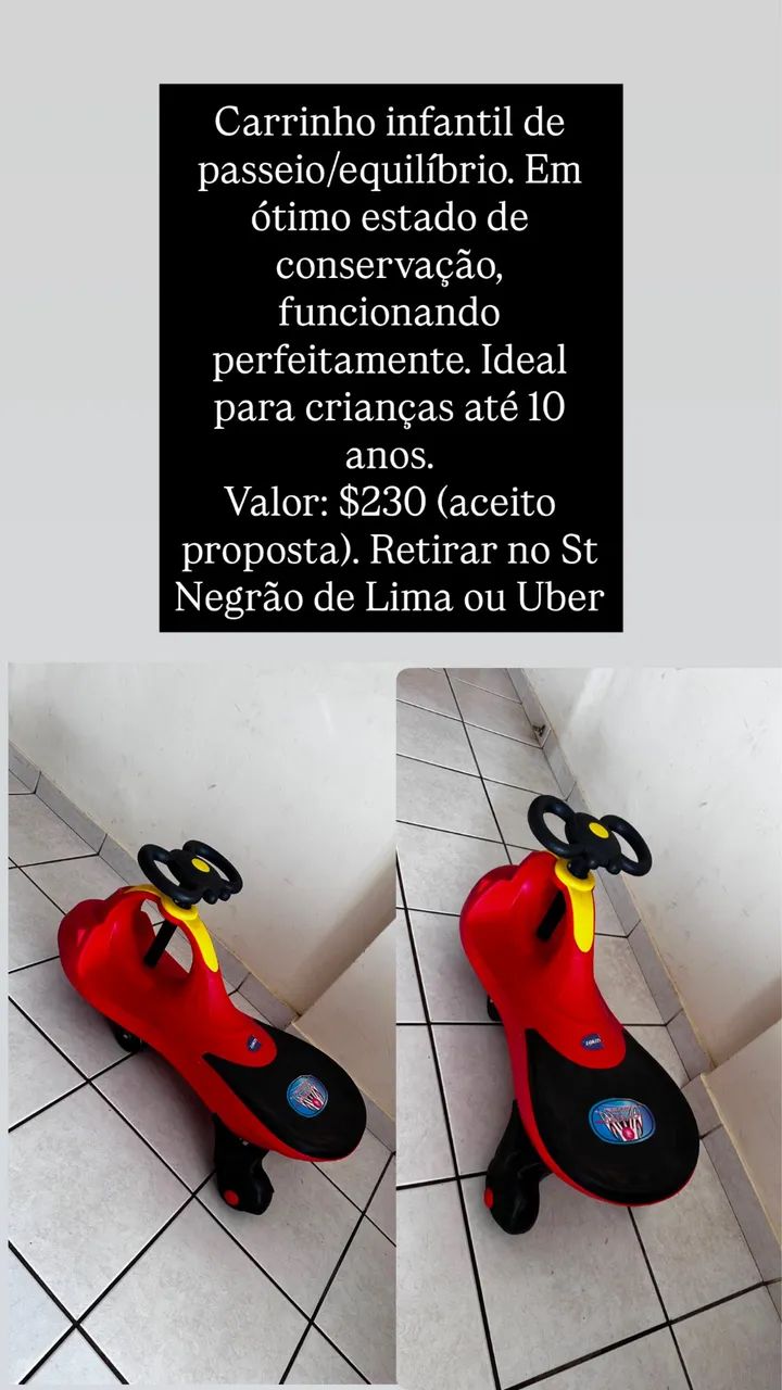 Carrinho infantil de equilíbrio 