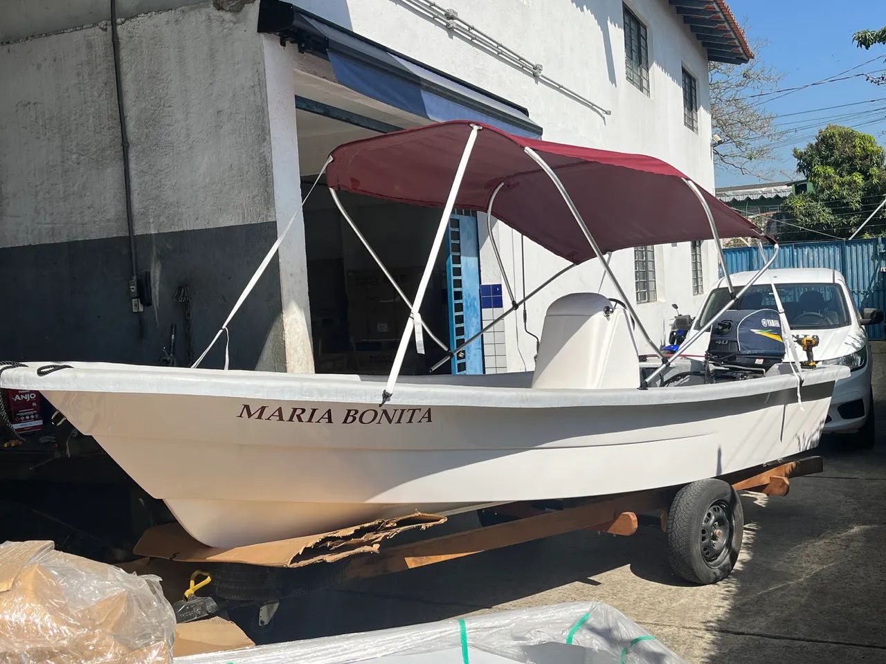 Panga 16 novissima com motor Yamaha 40 2 tempos