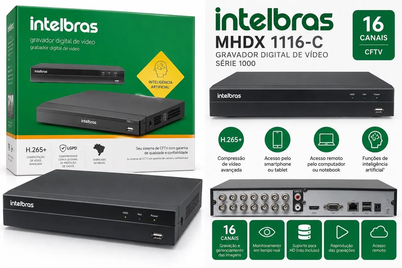 Gravador Digital de Vídeo Intelbras - CFTV