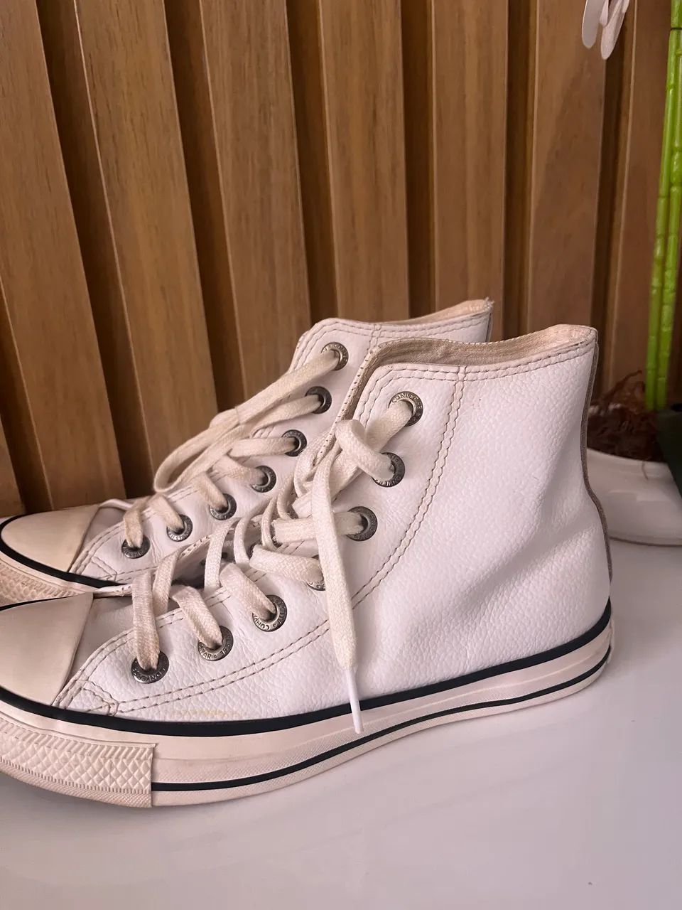 All Star Couro Cano Alto - Foto 4
