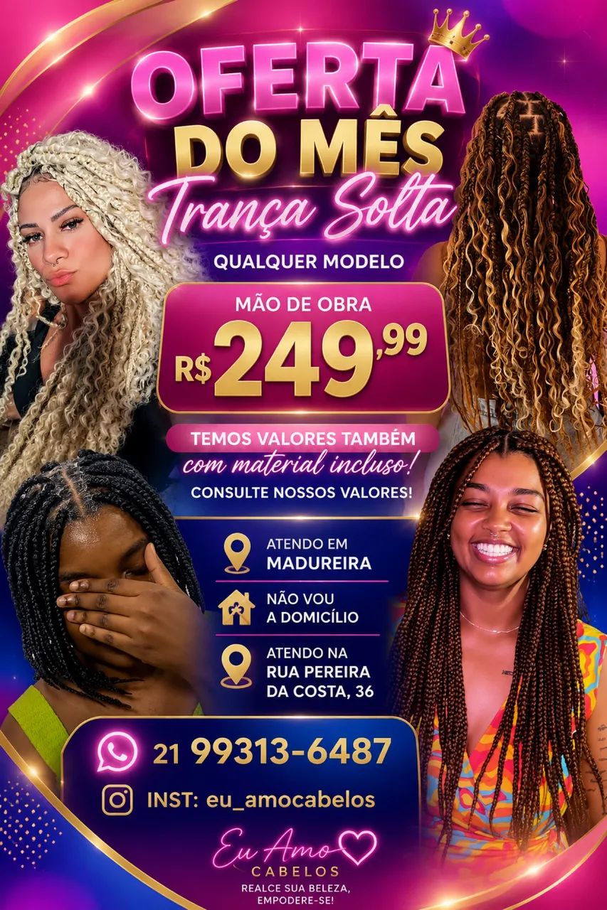 Trancista ou Megahista trança entrelace 