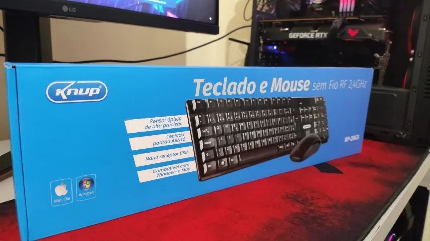 Kit Teclado e Mouse sem Fio Knup