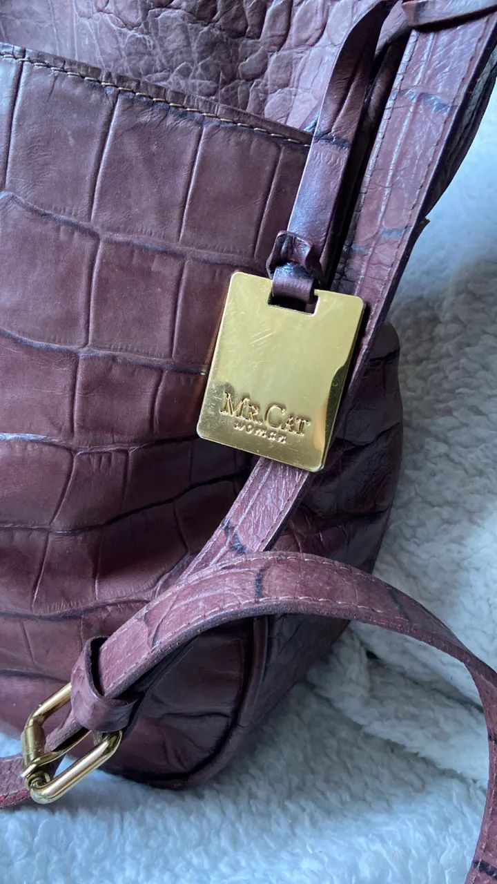 Bolsa de couro média de mão - Foto 3