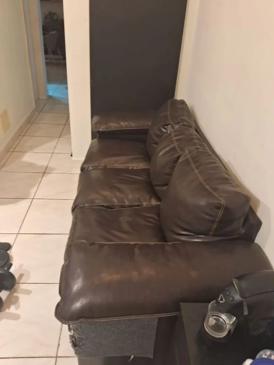 Conjunto Sofá de Couro Legítimo - Foto 3