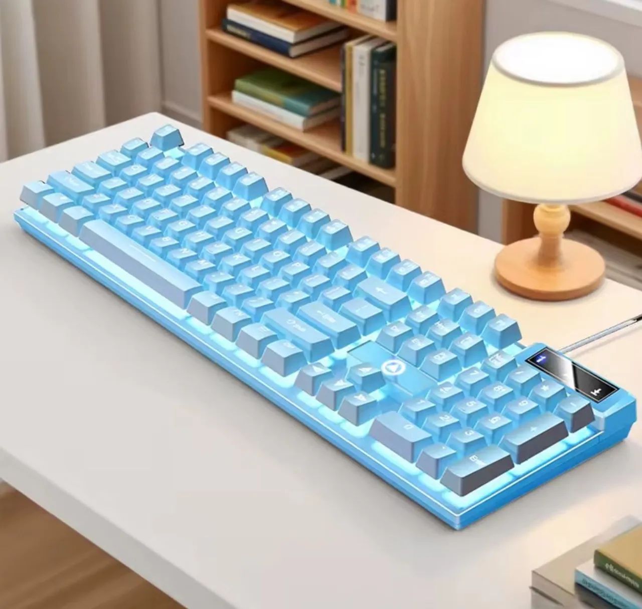 Teclado Computador azul retro-iluminado Yndiao