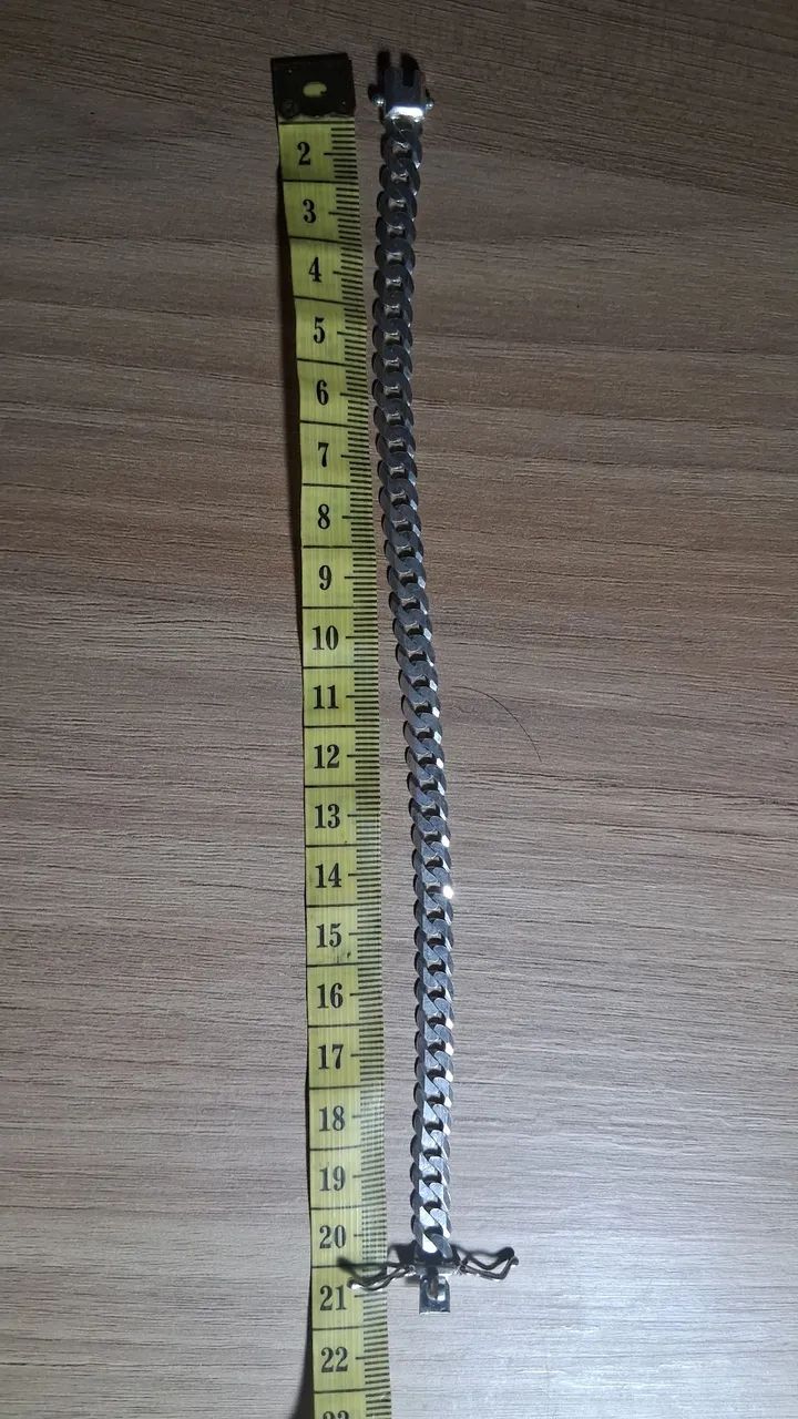 Pulseira de prata masculina 925 - Foto 4