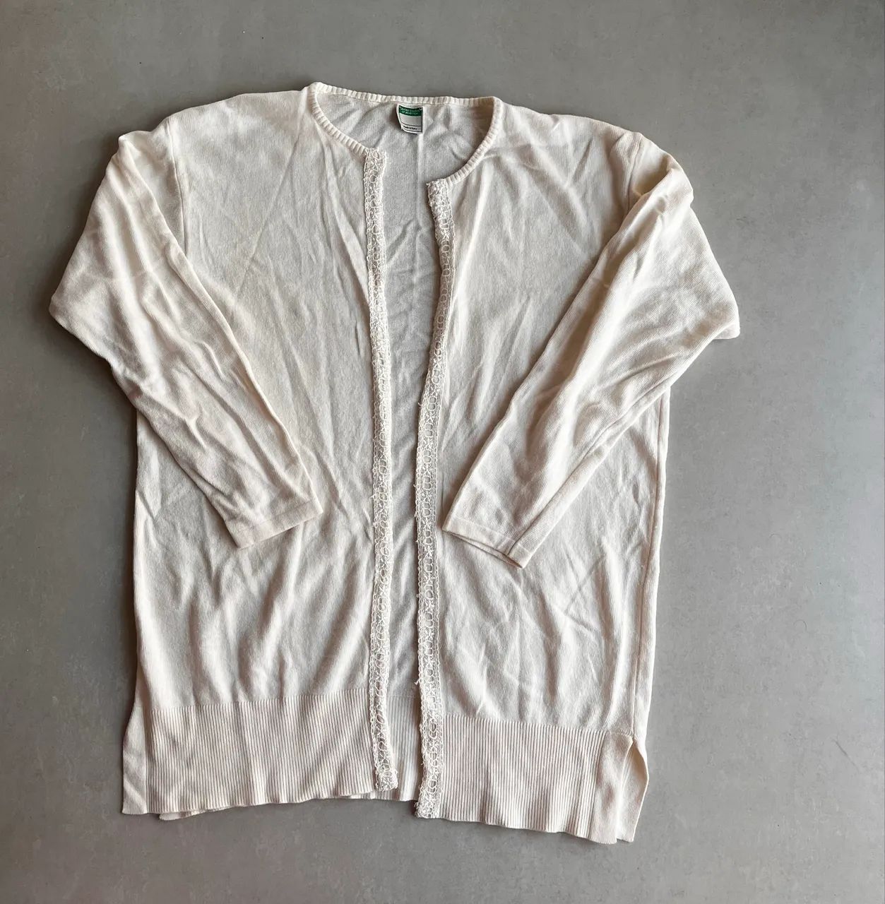 Cardigan Benetton bege M - Foto 4
