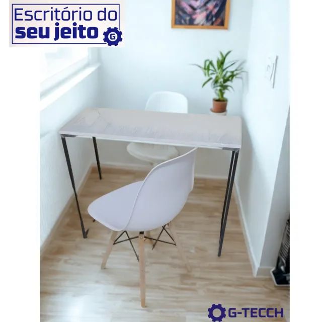 Mesa Industrial NOVA Multiuso para Escritório Notebook Computador Estudo Birô Gamer Office - Foto 2