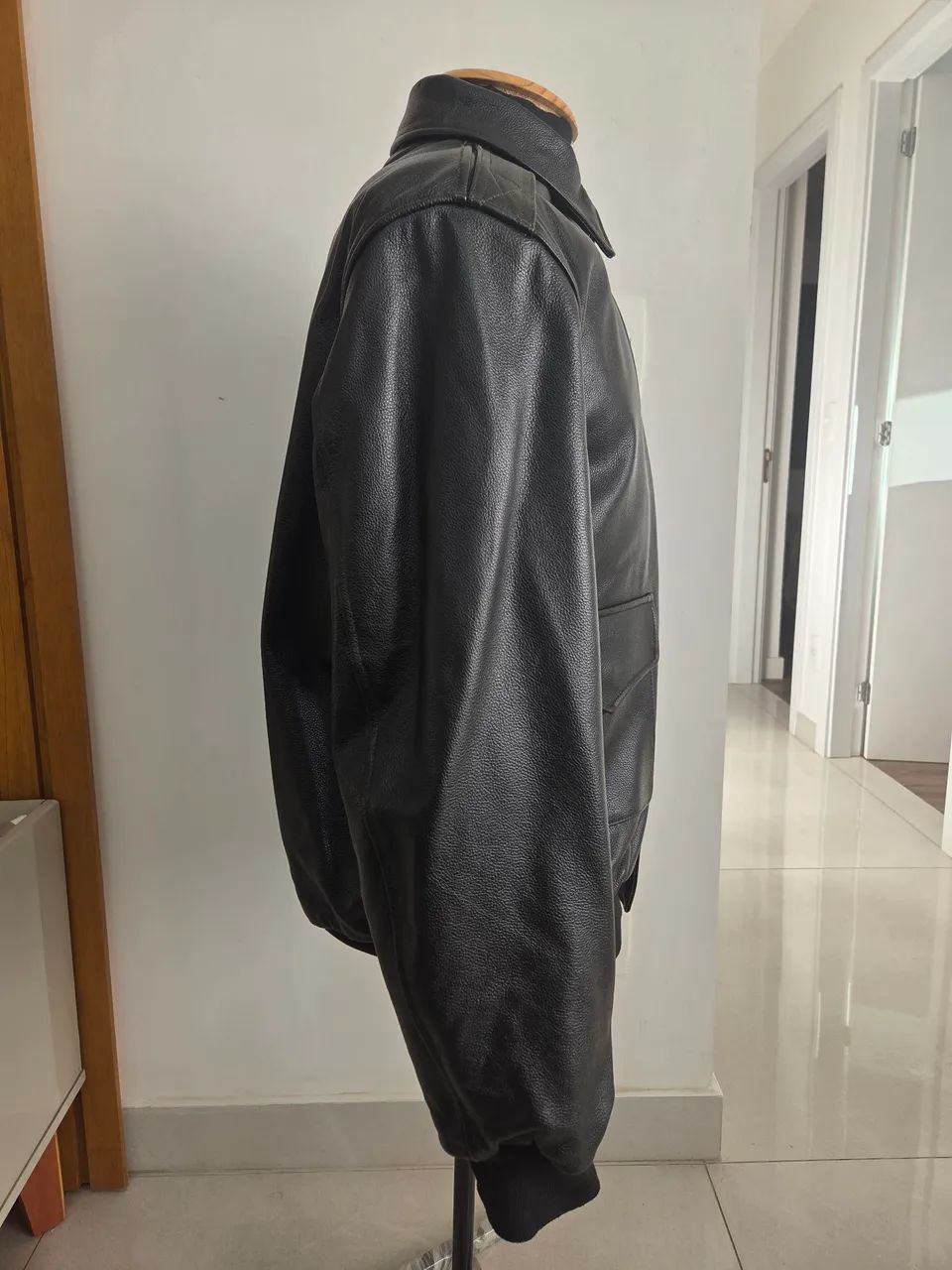 Jaqueta de couro legítimo estilo A-2  - Foto 5