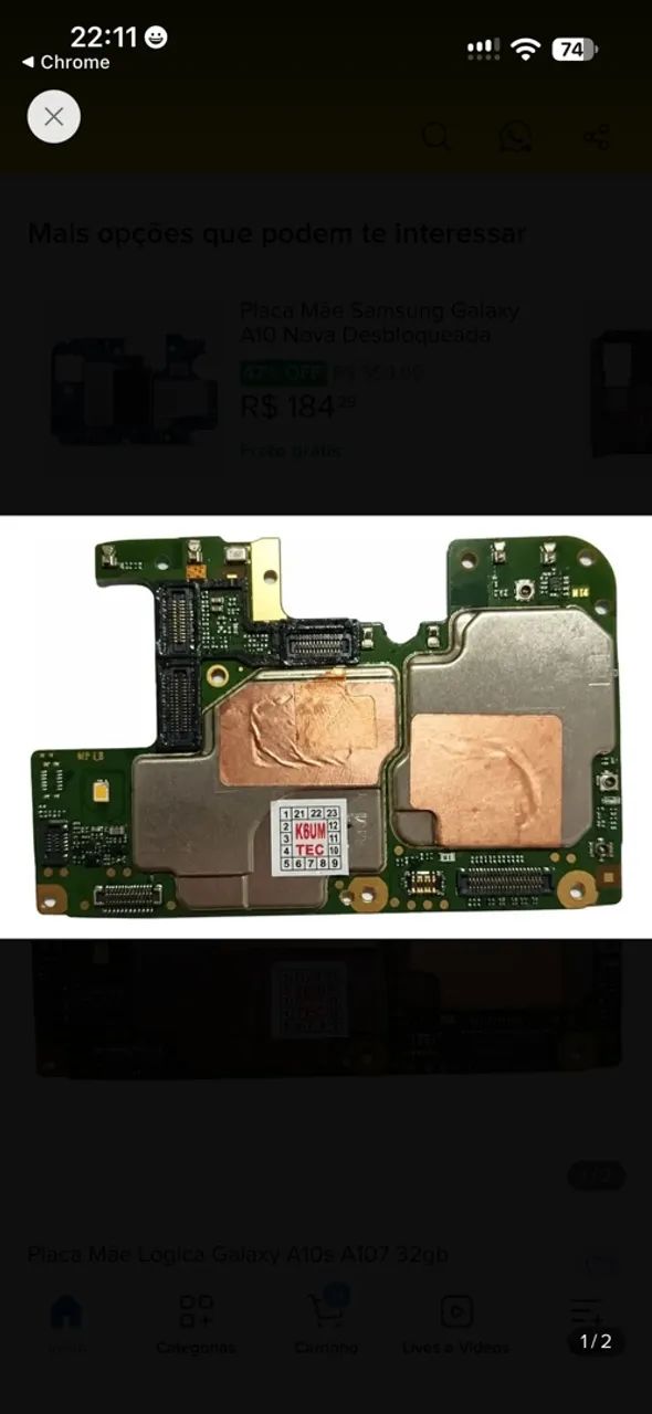 Placa de celulares diversas